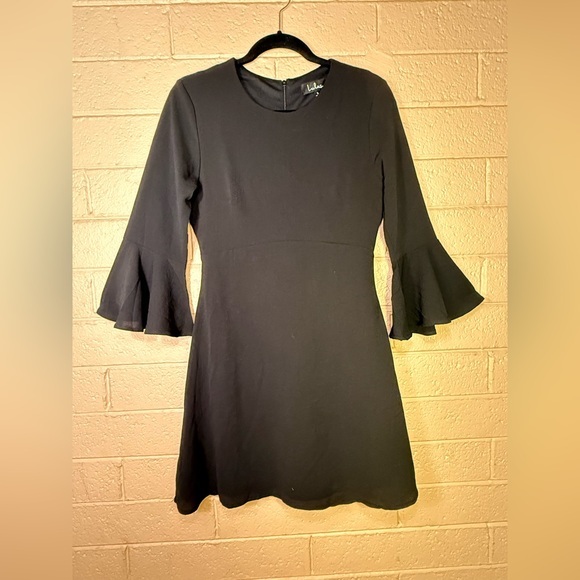 Lulus Dresses & Skirts - Lulu's Black Long Sleeve Dress with Flare Cuffs